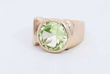 Dason Green Gemstone Ring In 10k Yellow Gold 8.7 Grams Size 7.5 Eb0824llxsa