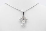2.04cttw Lab Grown Pear Shaped Diamond Pendant Necklace 14k White Gold Eb326eorsa
