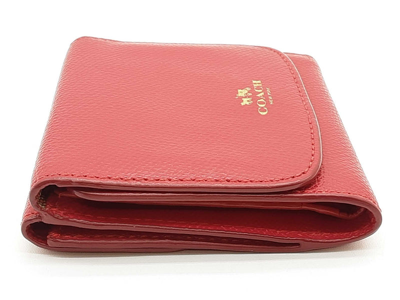Coach Cherry Red Leather Trifold Wallet Do0825lrde