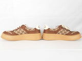Gucci Women's Gg Leather & Canvas Sneakers Size 10 Eu 40 Sd1225orzde