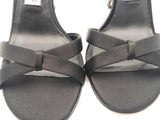 Jimmy Choo Elsy Black Satin Heels Size 38 Eb0326lrxsa