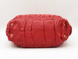 Prada Gaufre Frame Top Handle Bag In Red Nappa Leather Fw0126wrzdu