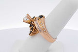 1.23cttw Diamond & Blue Gemstone Ring 18k Yellow Gold 8.2g Size 7 Eb0626llwxsa