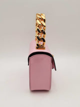 Versace La Medusa Mini Bag In Pink Patent Leather Fw1124cxzsa