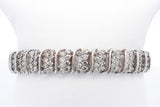 6.48ctw Diamond Bracelet In 10k White Gold 19.3 Grams 7 Inch Eb0225lrrxsa