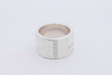 Gucci Trademark Sterling Silver Band Ring 13.7 Grams Size 6 Eb1125rxdu