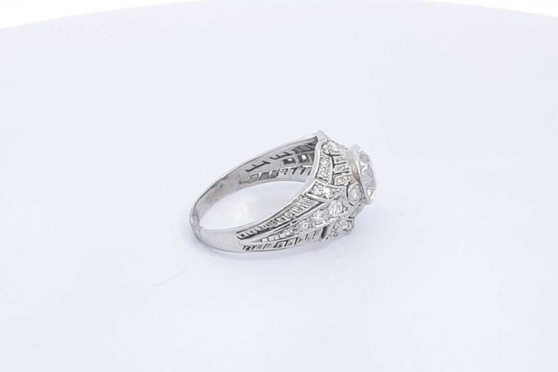 Approx. 2.23ctw Diamond Ring In Platinum 6.8 Grams Size 9 Eb1224wxxzsa