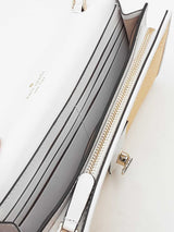 Kate Spade Robyn Convertible Crossbody Wallet - White Leather & Straw Fw0226ordu