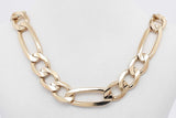 10k Yellow Gold Figaro Chain Necklace 30.3 Grams 22 Inch Eb0226llxzsa