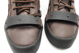 Giuseppe Zanotti Dark Brown Leather High Top Sneakers Eu Size 43 Eb0526lrxde