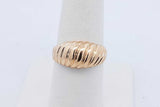 14k Yellow Gold Dome Ring 4.5 Grams Size 7.75 Eb0526opxde