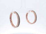 Le Vian 0.72 Cttw Diamond Hoop Earrings In 14k Rose Gold 7.9 Grams Fw0525prxdu