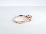 1.14 Cttw Diamond 14k Rose Gold Three-stone Ring W/cert 3.2g Sz 6.5 Fw0226lpxzdu