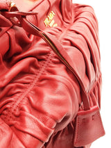 Prada Gaufre Frame Top Handle Bag In Red Nappa Leather Fw0126wrzdu