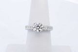 1.49cttw Diamond 18k White Gold Ring 4 Grams Size 6.25 Eb0626loxzde