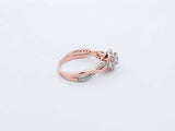 .22 Cttw 14k Rose Gold Cluster Ring 4.3 Grams Size 7 Fw0125ocrdu