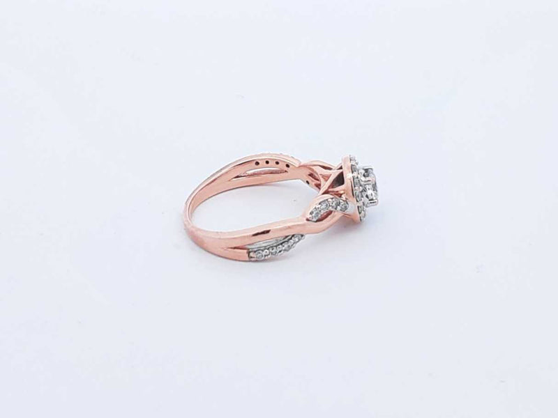.22 Cttw 14k Rose Gold Cluster Ring 4.3 Grams Size 7 Fw0125ocrdu