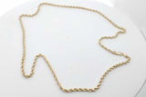 14k Yellow Gold Rope Chain Necklace 17.8 Grams 22 Inch Eb0926loorsa
