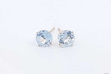 Light Blue Gemstone Stud Earrings In 10k Yellow Gold 0.5 Grams Eb1124lrsa