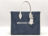 Michael Kors Mirella Medium Denim Tote Blue Aa0726rzsa