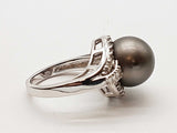 Gray Pearl 14k White Gold 7.7g Ring Size 7.25 Do0626rrxde