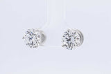 3.72ctw Lab Grown Diamond Screwback Stud Earrings 14k White Gold 2.3g Eb1125oexdu
