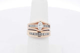 1.16cttw Diamond Wedding Set In 14k Yellow Gold 10.1 Grams Size 5 Eb1125crxsa