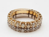 5.00 Cttw Diamonds 14k Two-tone Gold 13.0g Ring Size 9.5 Do0725wwxzde