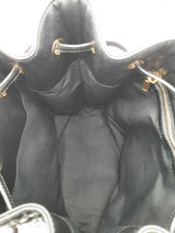 Celine Quilted Black Leather C Charm Backpack Eb0526wxzsa