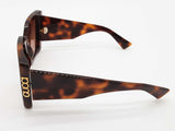 Gucci Gg2039s Brown Tortoiseshell Frames Large Square Sunglasses Do0926lxzde