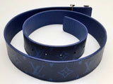 Louis Vuitton Initiates Blue Monogram Reversible Belt Size 85/34 Do1124oxzde