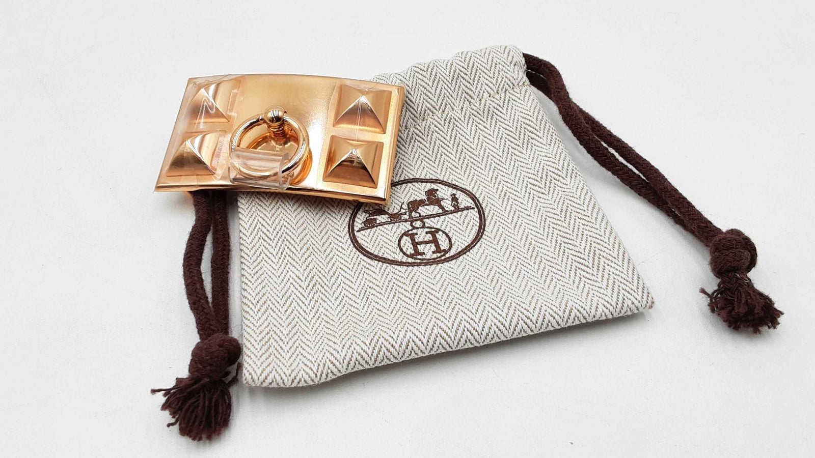 Hermes Collier De Chien Gold Plated Brass Belt Buckle Sd0126pzxdu
