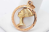 18k Yellow Gold Nefertiti Profile Pendant 3.3 Grams Eb0826oorsa
