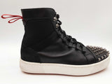 Christian Louboutin Smartic Black Leather Studded Boots Size Eu 44 Do0325wxzde