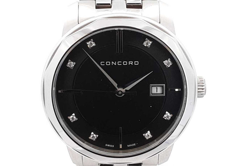 Concord Bennington Black Dial Stainless Steel Watch 31mm Eb0824wxzsa