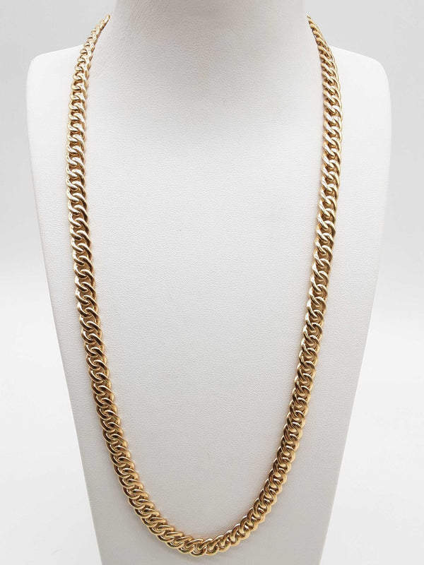 Approx 7.76 Ctw Diamonds 10k Yg 55.0g Solid Cuban Chain 22 In Do0924lixzde