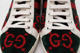 Gucci Gg Green & Red Terry Cloth Ace Sneakers Size 37 Eb0726oxzsa
