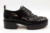Louis Vuitton Black Patent Leather Blooms Platform Derby Shoes Sz 40 Eb0126rxzde