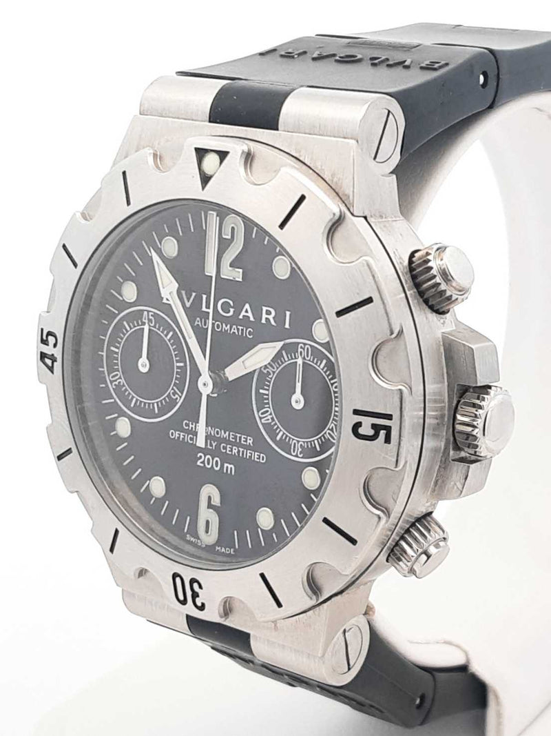 Bvlgari Diagono Scuba Chronograph Stainless Steel 38mm Watch Fw0525lwordu