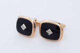 14k Yellow Gold Cuff Links With Diamonds 10.2 Grams Eb0826lwxzde
