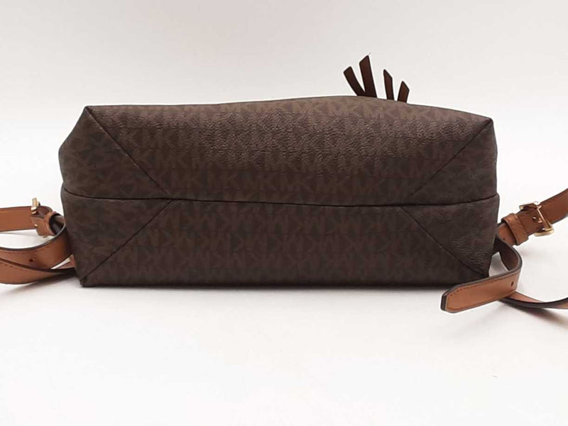 Michael Kors Rhea Medium Slim Logo Backpack Brown Aa0824rzsa