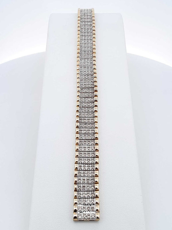 2.32 Cttw Diamond & 10k Yellow Tennis Bracelet 27.9 Grams 7.25 Inch Fw0425lexzdu