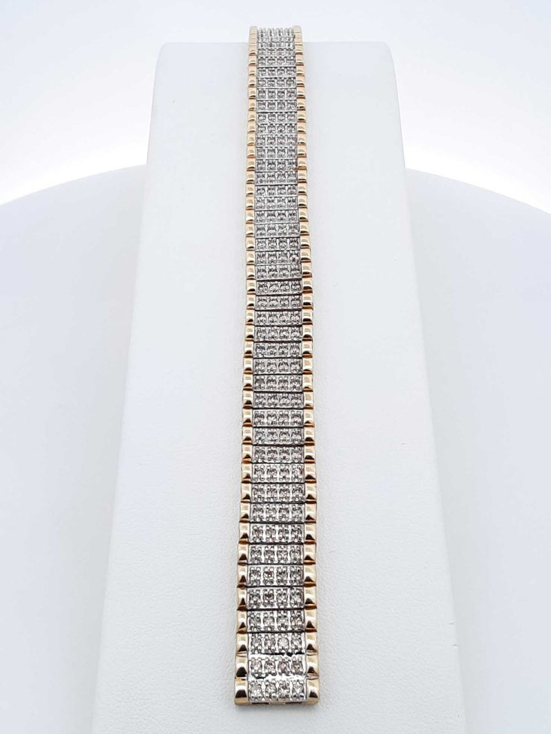 2.32 Cttw Diamond & 10k Yellow Tennis Bracelet 27.9 Grams 7.25 Inch Fw0425lexzdu