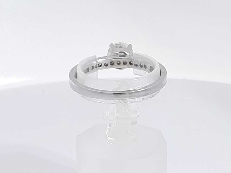 1.14 Cttw Diamond 10k White Gold Ring 2.8 Grams Size 9.5 Aa0525lsxzsa