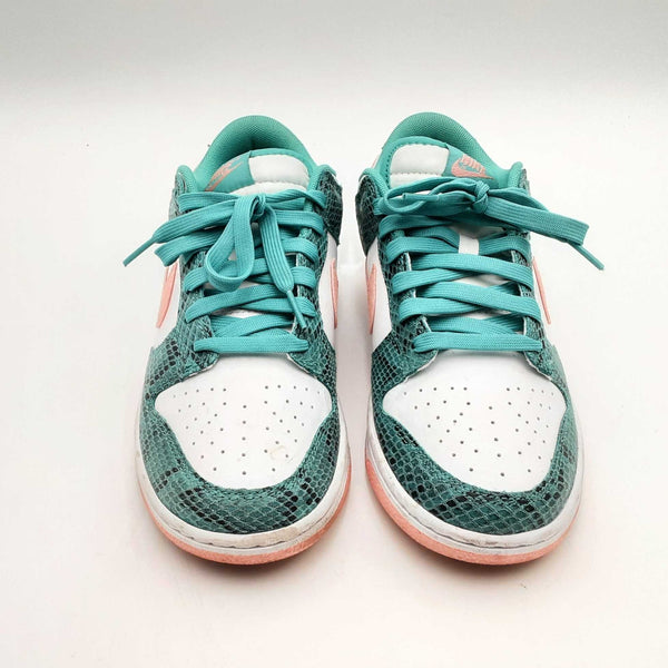 Nike Dunks Low Washed Teal Snakeskin Sneakers Size 8.5 Hs0923rxsa