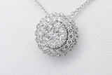 0.37cttw Effy Diamond Pendant Necklace 14k White Gold 3.9g 16-18 In Eb0526wwxsa