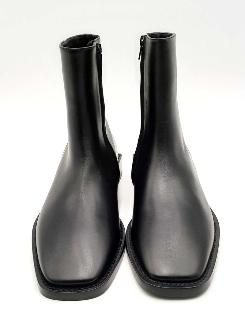 Balenciaga Square Bb Rim Black Leather Boots Size 39 Eb0423oxzsa