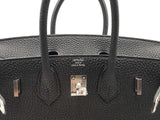Hermes Togo Birkin 25 Black Handbag Aa0126oezxzsa