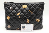 Chanel Quilted Black Leather Lucky Charms Reissue O-case Clutch Eb0626exzde
