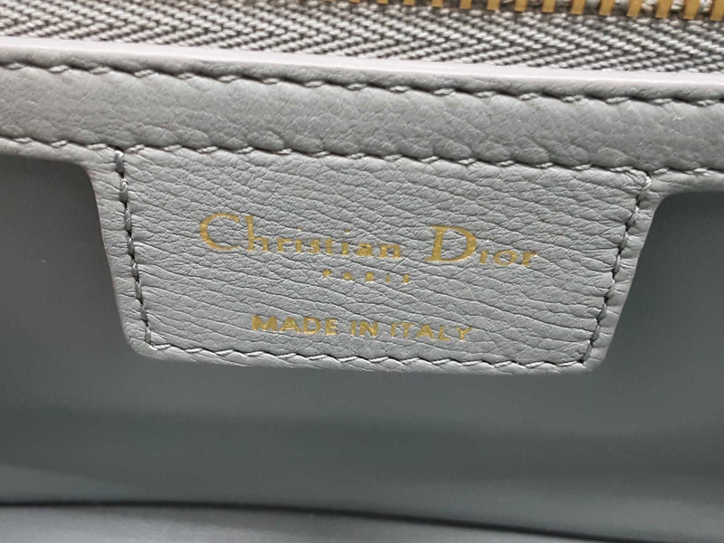 Christian Dior Medium Dior Caro Bag Stone Gray Cannage Calfskin Sd0825lrzxde
